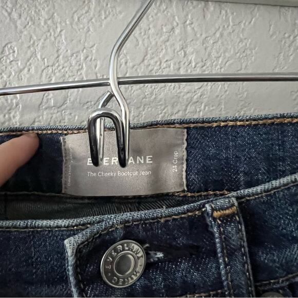 Everlane Original Cheeky Bootcut Crop Jean in Classic Blue Wash - Picture 7 of 10